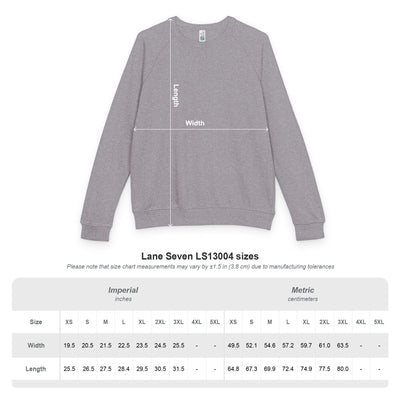 Adult Unisex Westerville Central Warhawks Spirit Script Graphic French Terry Raglan Crewneck