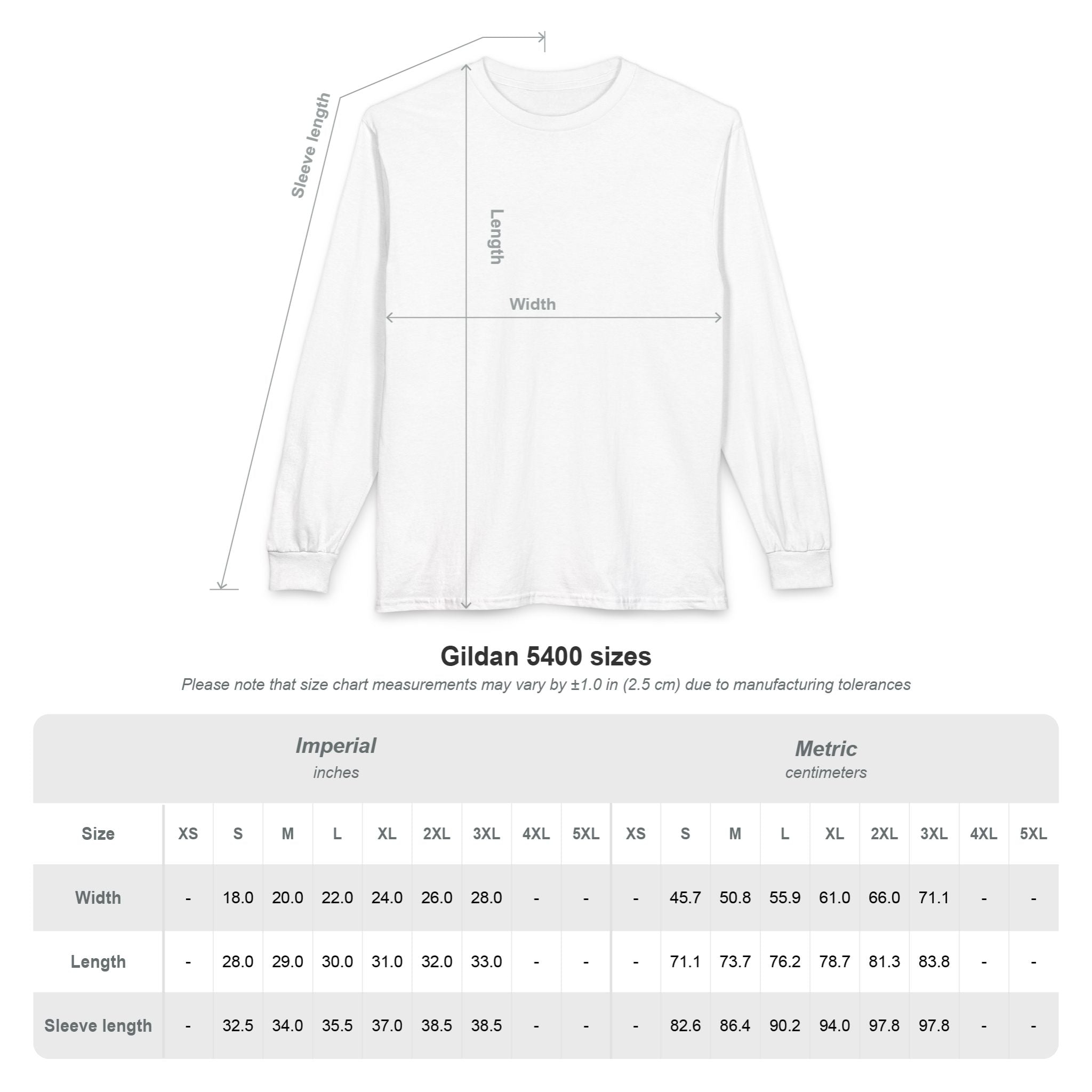 Adult Unisex The Ohio 7 White Logo Long Sleeve Gildan Tee