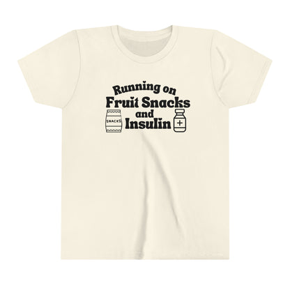 Youth T1D Fruit Snacks and Insulin Short Sleeve Graphic Tee