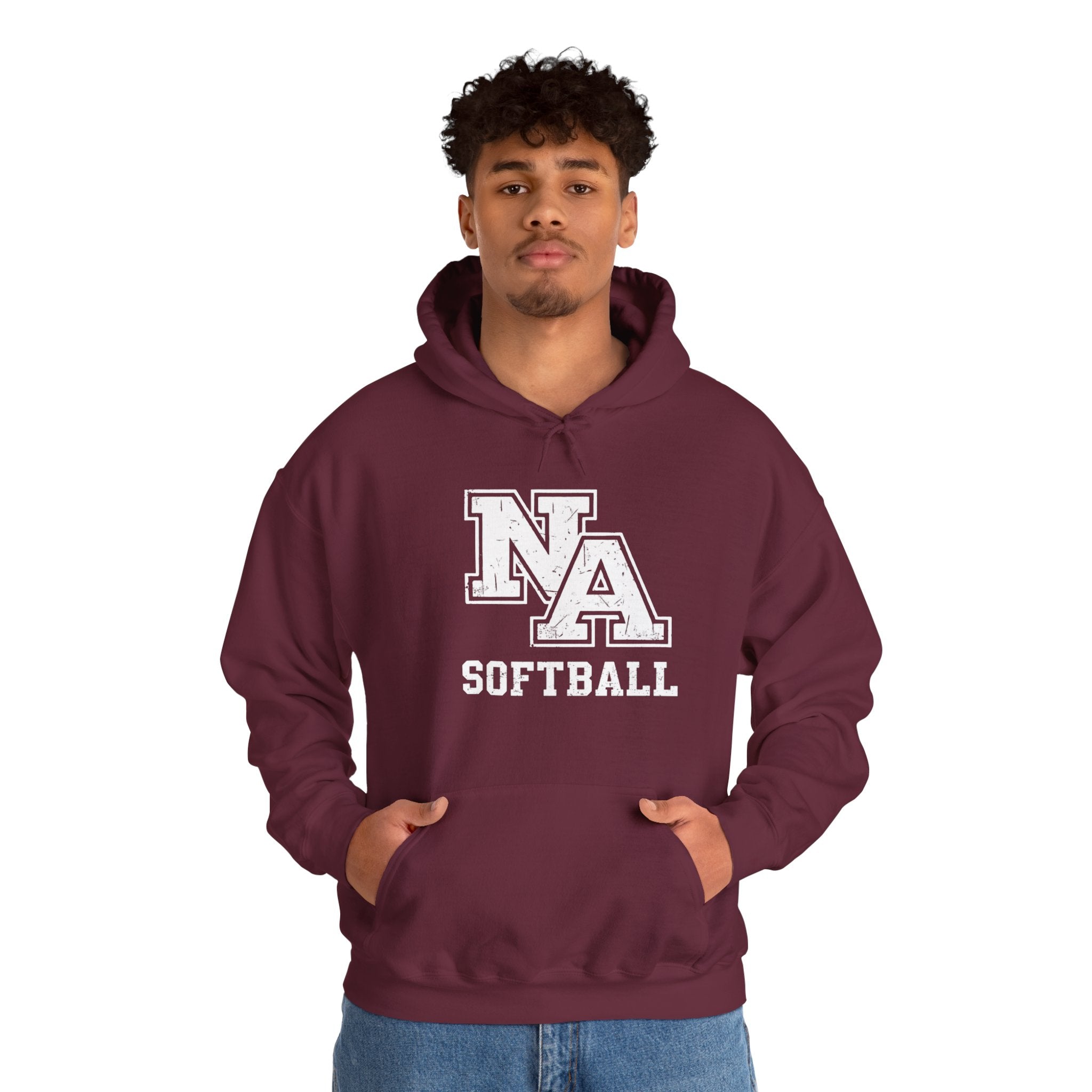 Adult Unisex New Albany Softball Vintage Vibe Logo Graphic Hoodie