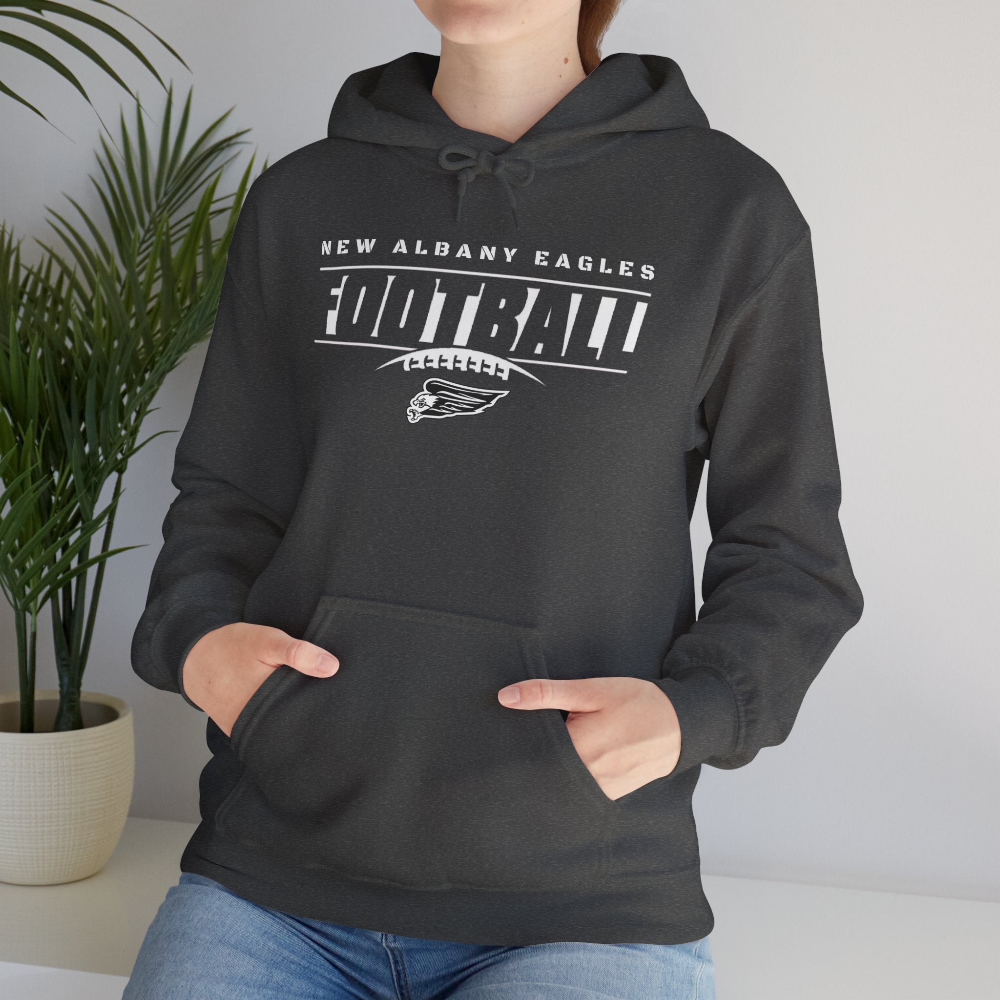 Adult Unisex New Albany Eagles Goal Line Graphic Hoodie