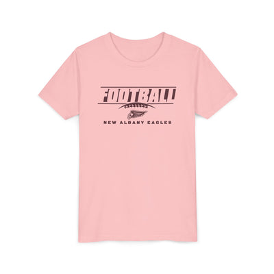 Youth New Albany Eagles Goal Line Maroon Graphic Short Sleeve Soft Tee