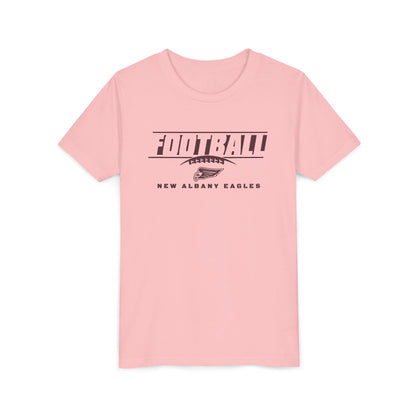 Youth New Albany Eagles Goal Line Maroon Graphic Short Sleeve Soft Tee