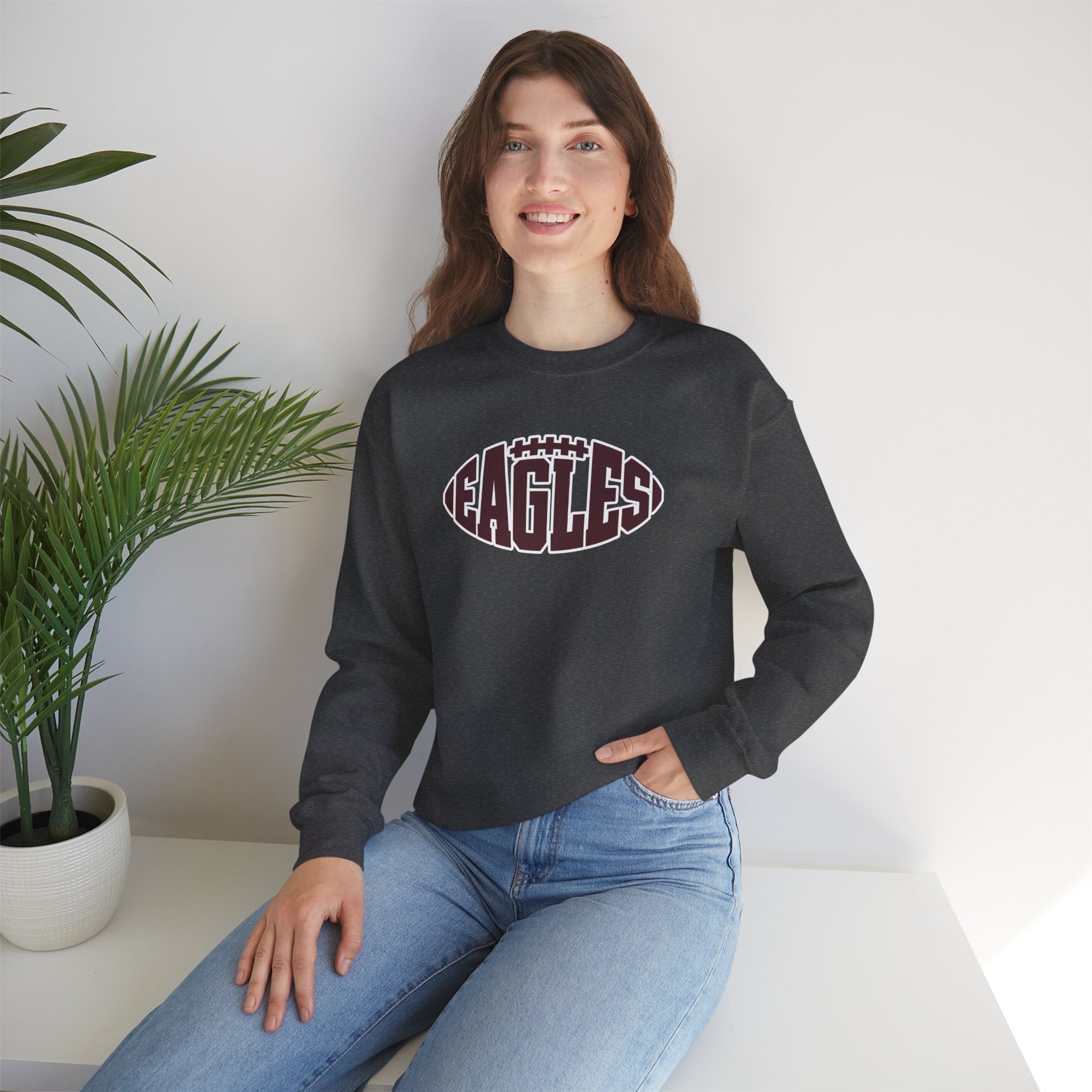Adult Unisex New Albany Football Eagle Ball Graphic Sweatshirt