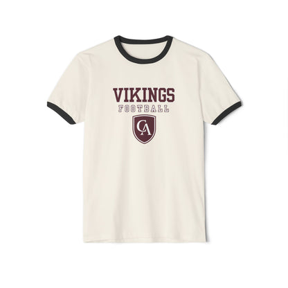Adult Unisex Columbus Academy Vikings Football Graphic Short Sleeve Ringer Tee