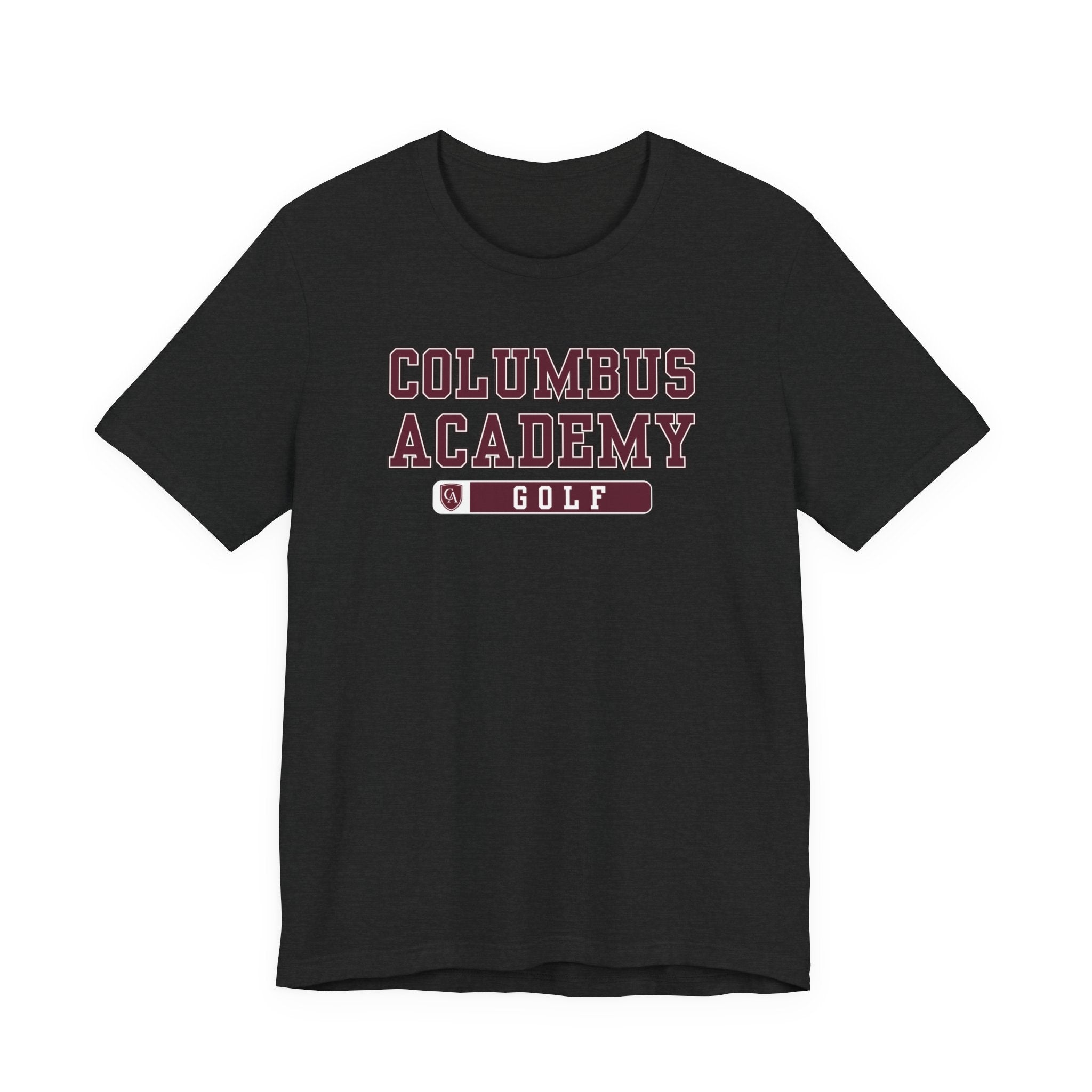 Adult Unisex Columbus Academy Golf Graphic Short Sleeve Bella + Canvas Soft Tee