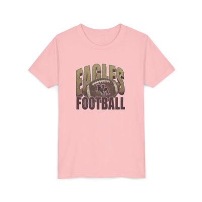 Youth New Albany First-Down Distressed Football Graphic Short Sleeve Bella + Canvas Soft Tee