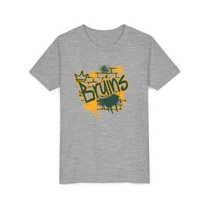 Youth Bruins Spray Painted Spirit Graphic Short Sleeve Soft Tee