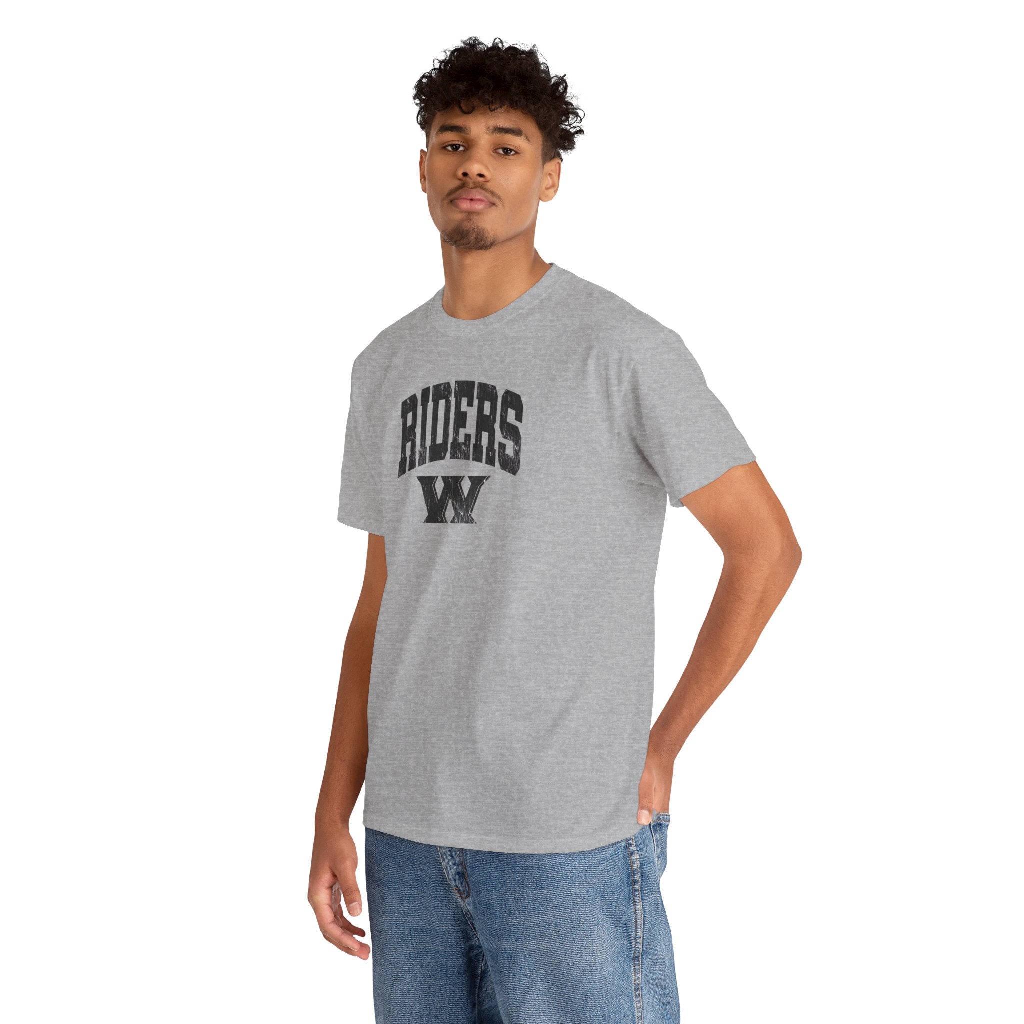 Adult Unisex Riders Arch Vintage Distressed W Graphic Short Sleeve Gildan Heavy Tee