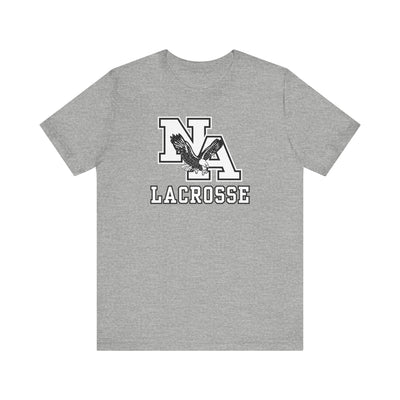 Adult Unisex Classic White Logo Lacrosse Graphic Short Sleeve Soft Tee