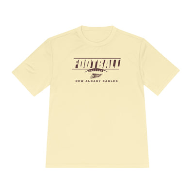 Adult Unisex New Albany Eagles Goal Line Maroon Graphic Short Sleeve Performance Tee