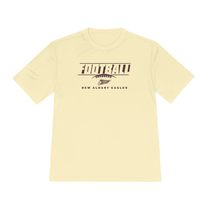 Adult Unisex New Albany Eagles Goal Line Maroon Graphic Short Sleeve Performance Tee