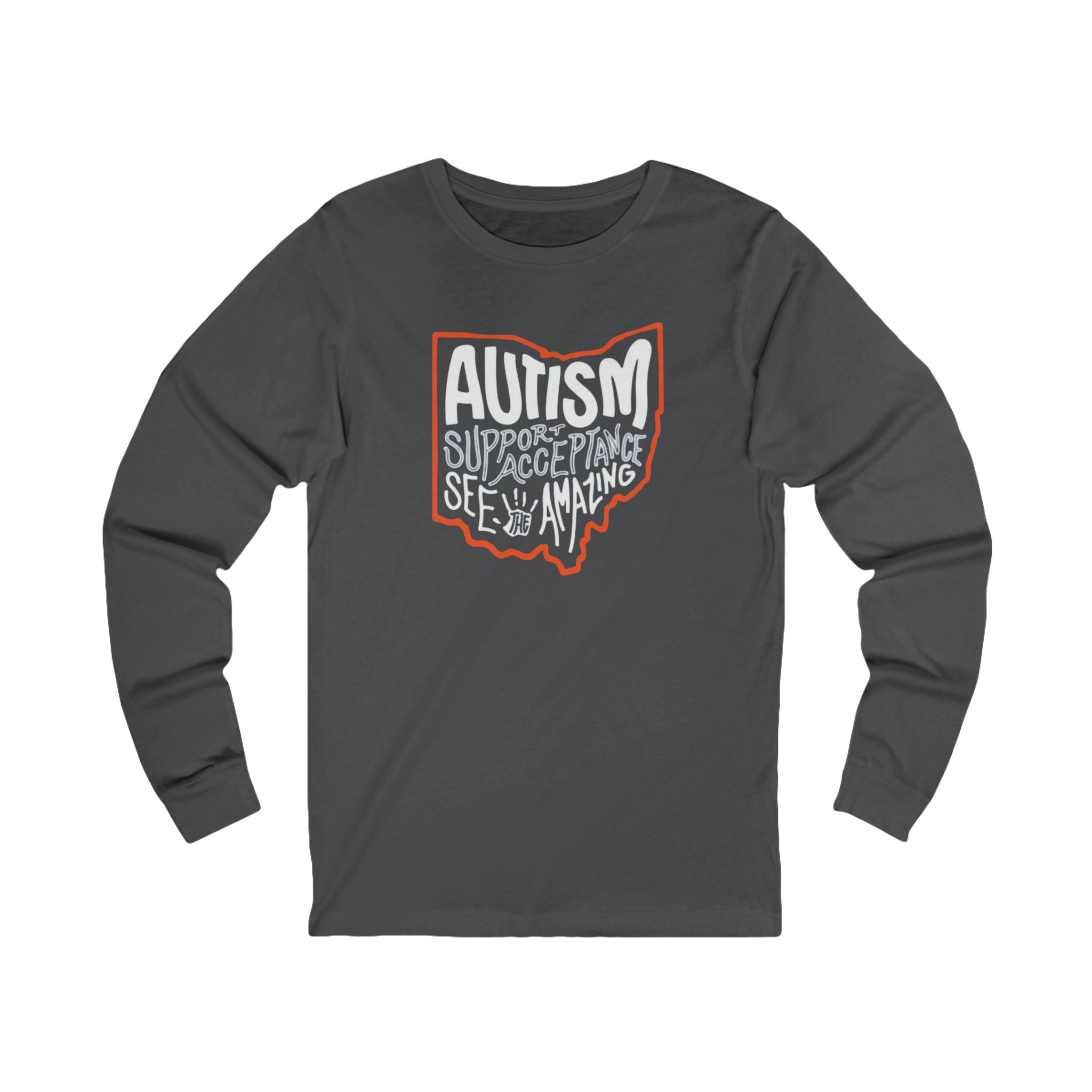 Adult Unisex Autism See The Amazing Graphic Long Sleeve Soft Tee