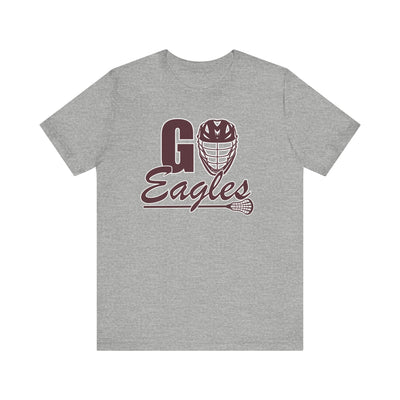 Adult Unisex Go Eagles Lacrosse Graphic Short Sleeve Soft Tee