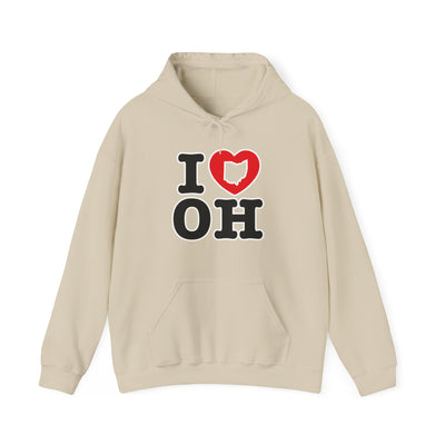 Adult Unisex I Heart OH Graphic Hoodie