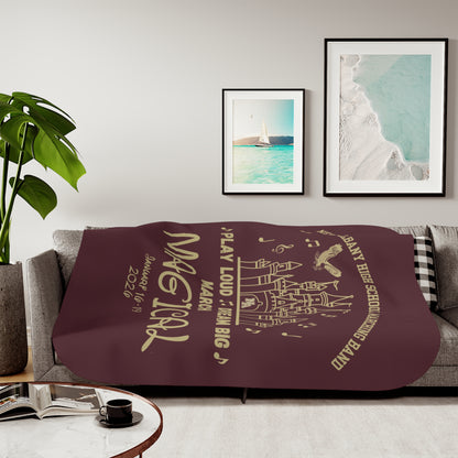 NAHS Marching Band March Magical Graphic So-Soft Sherpa Blanket