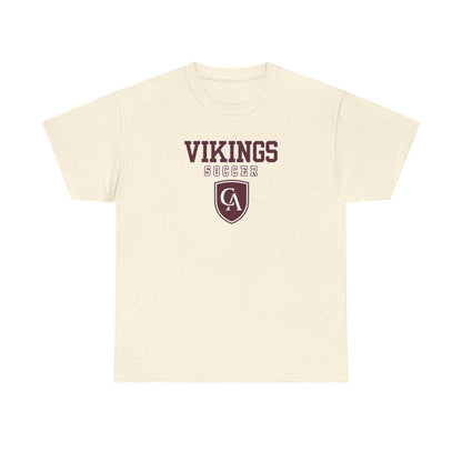 Adult Unisex Columbus Academy Vikings Soccer Graphic Short Sleeve Gildan Heavy Tee