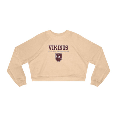 Women's Columbus Academy Athletic Performance Graphic Cropped Fleece Bella + Canvas Sweatshirt