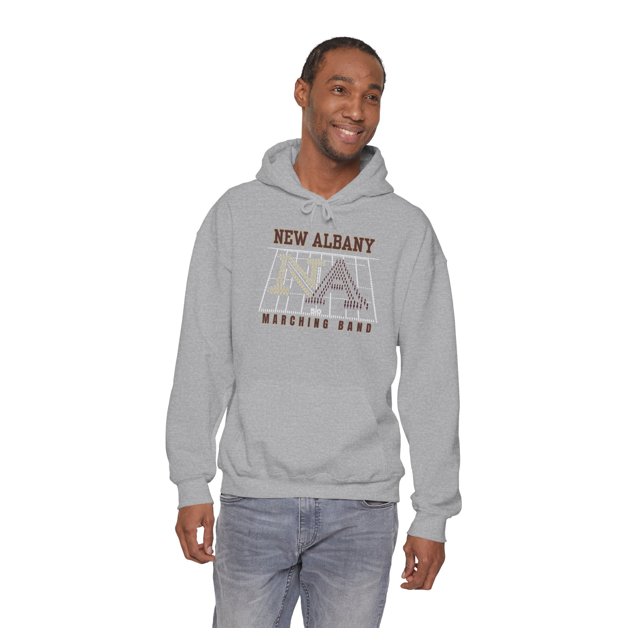 Adult Unisex New Albany Band Field Formation Graphic Hoodie