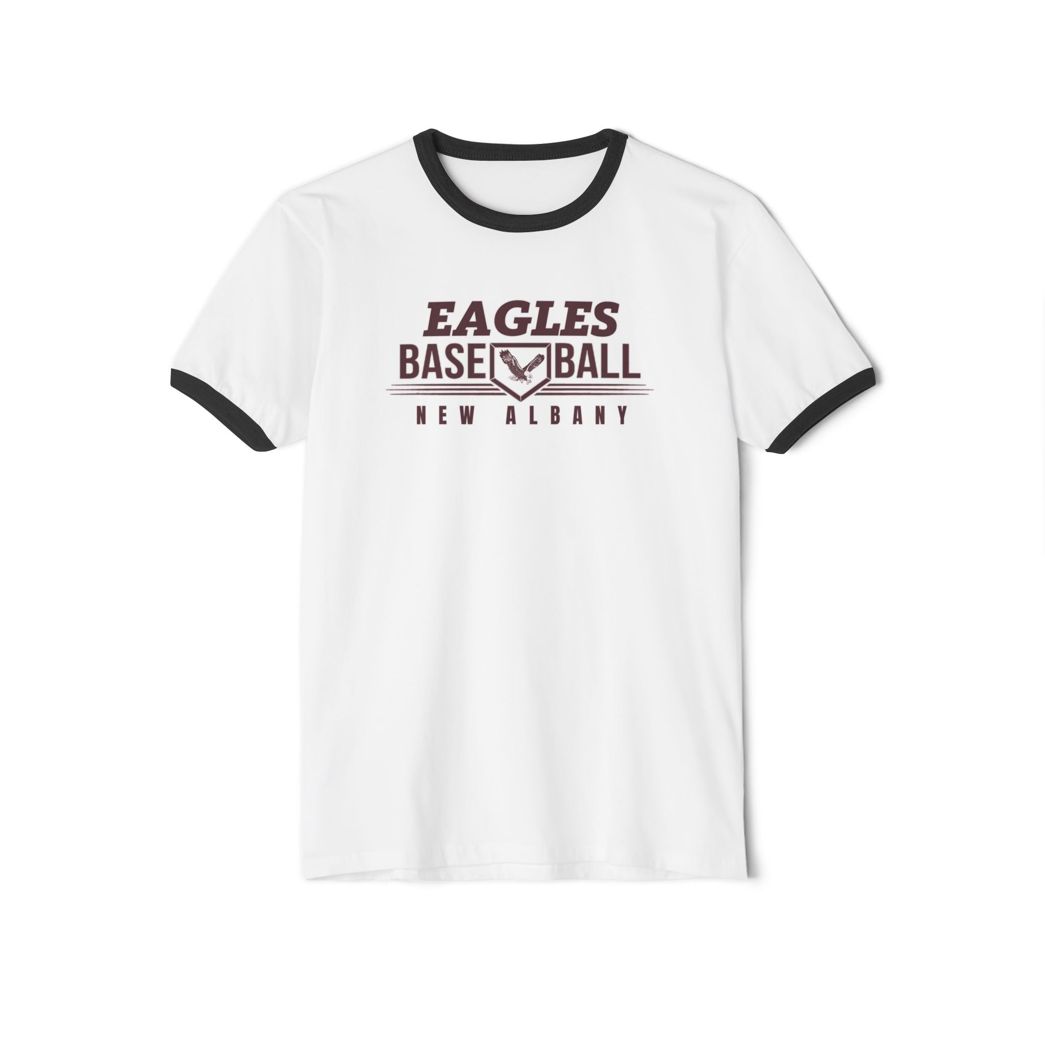 Adult Unisex New Albany Eagles Home Plate Pride Graphic Short Sleeve Ringer Tee