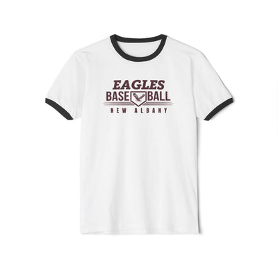 Adult Unisex New Albany Eagles Home Plate Pride Graphic Short Sleeve Ringer Tee
