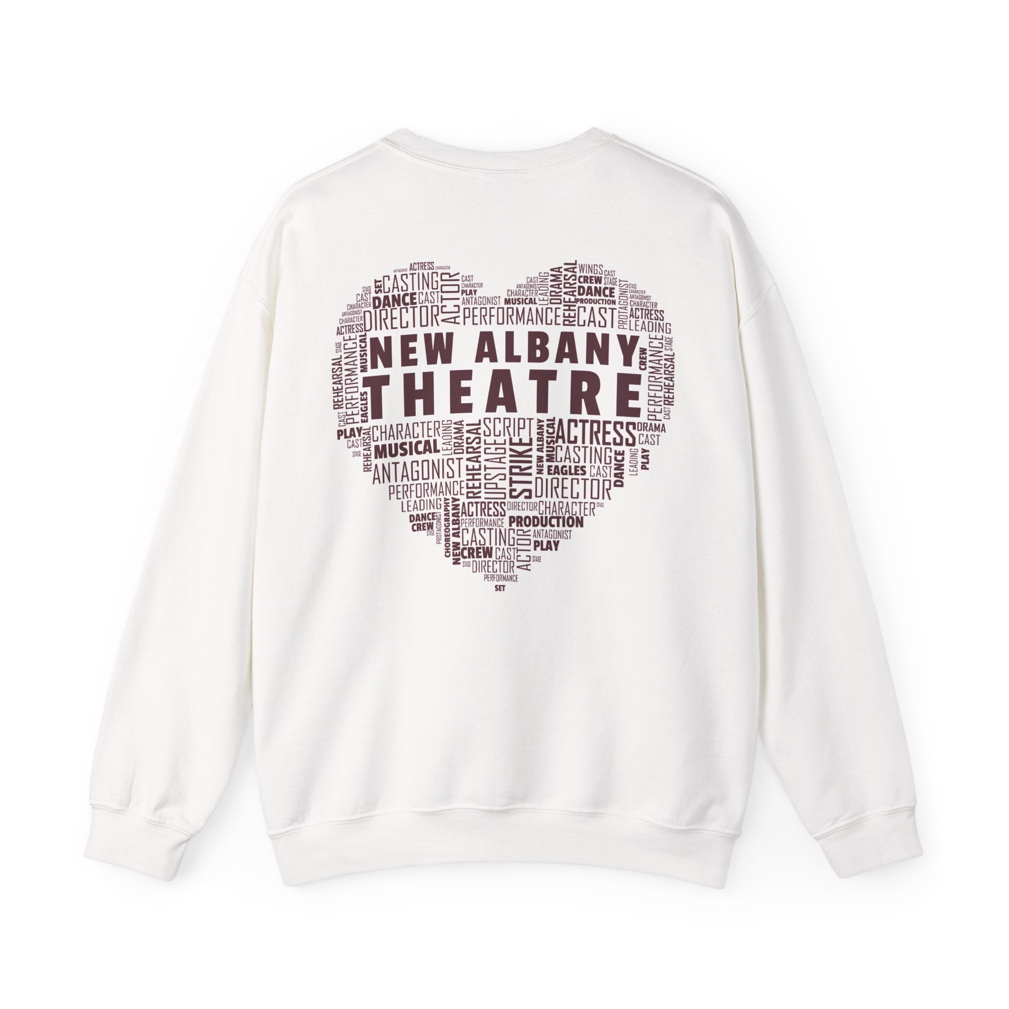 Adult Unisex New Albany Theatre Heart Graphic Sweatshirt