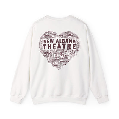 Adult Unisex New Albany Theatre Heart Graphic Sweatshirt