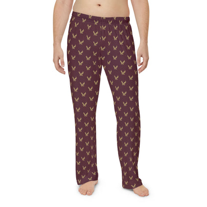 Men's Pajama Pants with Allover Band Eagle Print