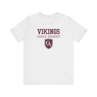 Adult Unisex Columbus Academy Vikings Field Hockey Graphic Short Sleeve Bella + Canvas Soft Tee