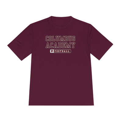 Adult Unisex Columbus Academy Football Graphic Sport-Tek Competitor Performance Tee