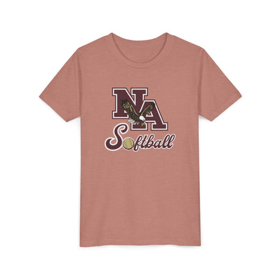 Youth NA Script Softball Graphic Short Sleeve Soft Tee
