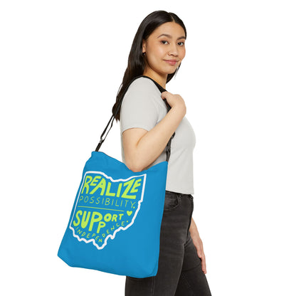 Realize Possibility Support IndependenceTote Bag