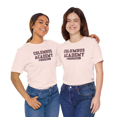 Adult Unisex Columbus Academy Volleyball Graphic Short Sleeve Bella + Canvas Soft Tee