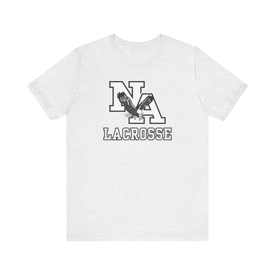 Adult Unisex Classic White Logo Lacrosse Graphic Short Sleeve Soft Tee