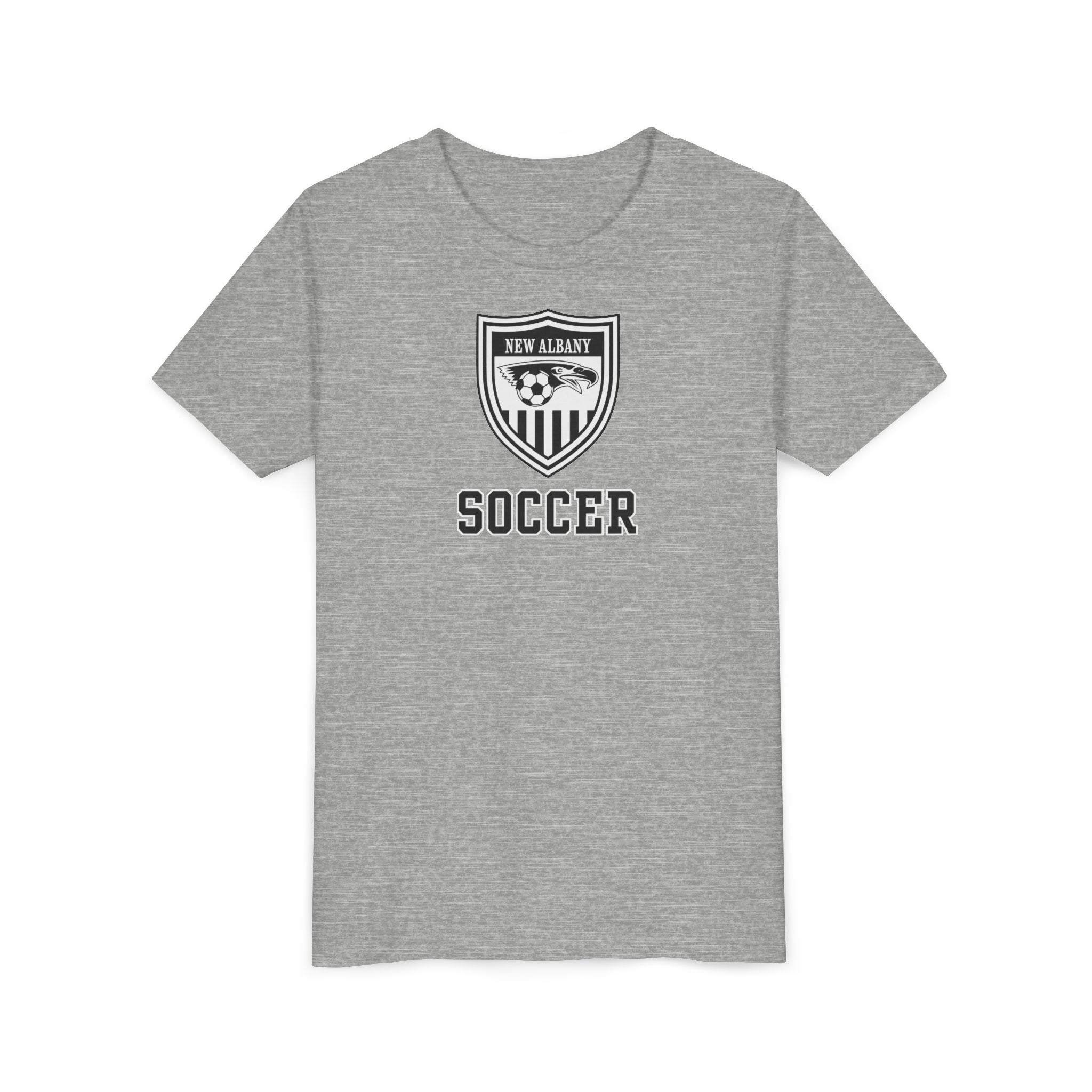 Youth New Albany Youth Soccer League Crest Graphic Short Sleeve Bella + Canvas Soft Tee