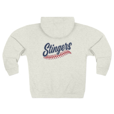 Adult Unisex Stingers Softball Graphic Full-Zip Hooded Sweatshirt Jacket