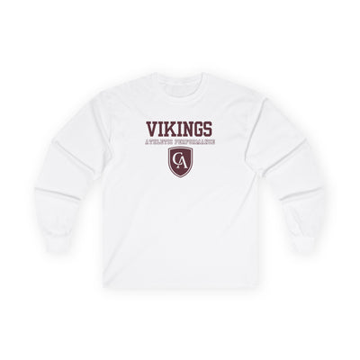 Adult Unisex Columbus Academy Vikings Athletic Performance Graphic Gildan Long Sleeve Tee