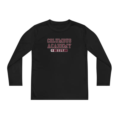 Youth Columbus Academy Golf Graphic Sport-Tek Competitor Performance Long Sleeve Tee