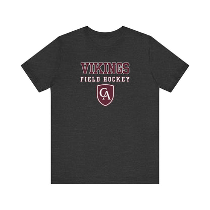 Adult Unisex Columbus Academy Vikings Field Hockey Graphic Short Sleeve Bella + Canvas Soft Tee