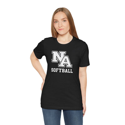 Adult Unisex New Albany Softball Vintage Vibe Logo Graphic Short Sleeve Soft Tee