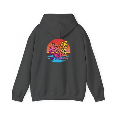 Adult Unisex South Hills Swim Club Sunset Script Graphic Hoodie