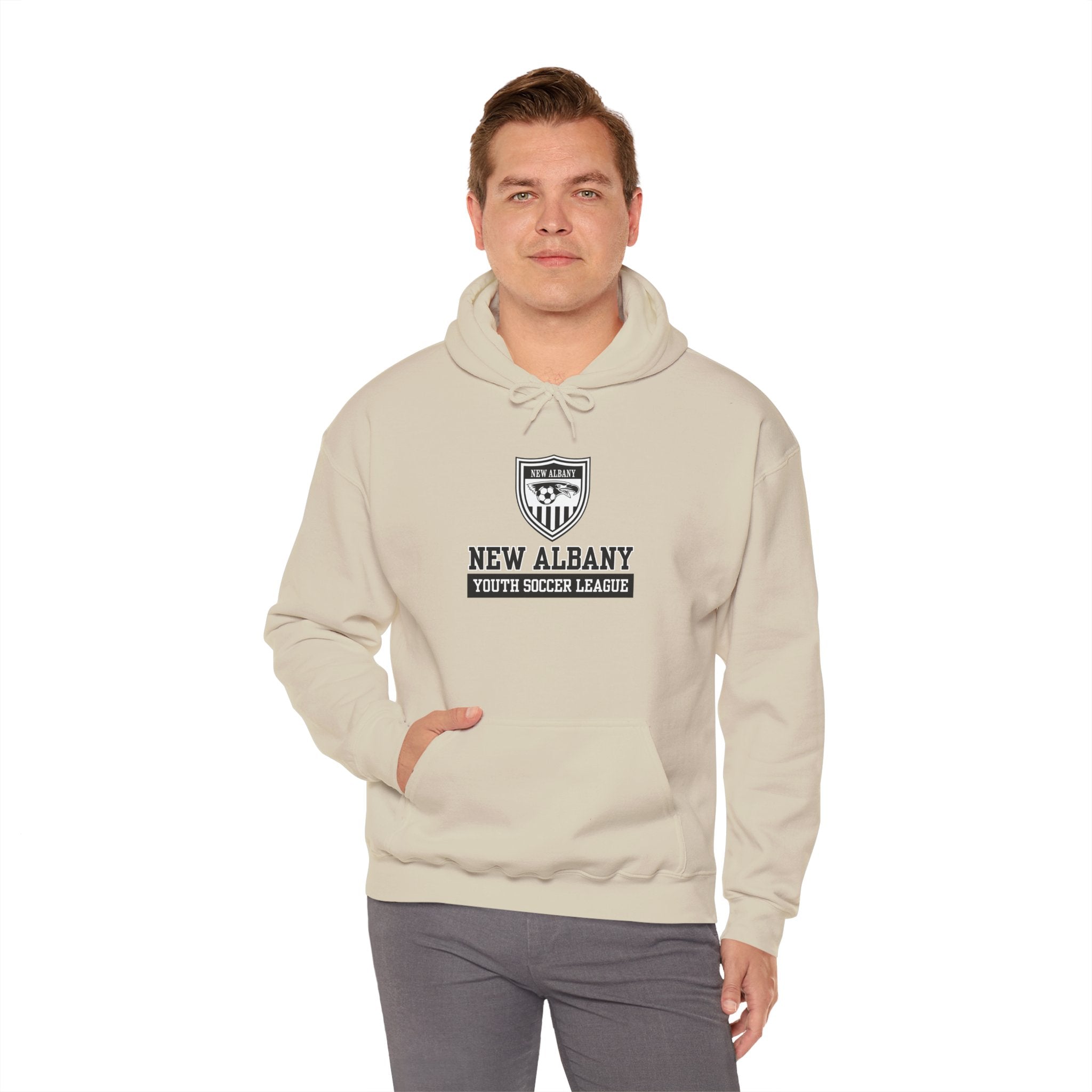 Adult Unisex New Albany Youth Soccer League Game Day Graphic Hoodie
