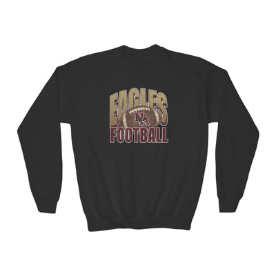 Youth New Albany First-Down Distressed Football Graphic Gildan Heavy Blend Sweatshirt