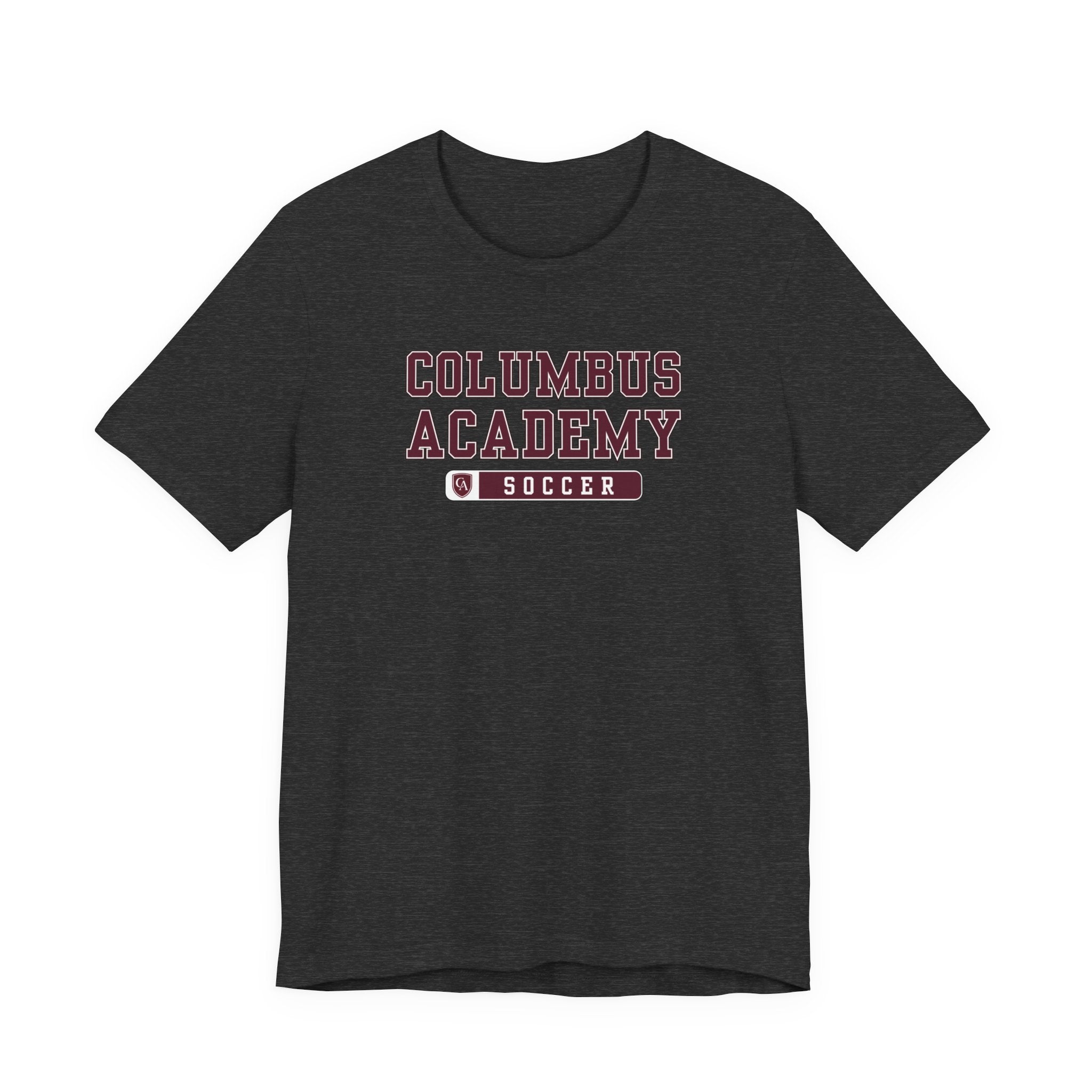 Adult Unisex Columbus Academy Soccer Graphic Short Sleeve Bella + Canvas Soft Tee