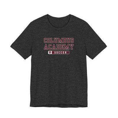 Adult Unisex Columbus Academy Soccer Graphic Short Sleeve Bella + Canvas Soft Tee