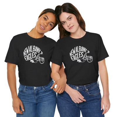 Adult Unisex New Albany Vintage Vibes Football Helmet Graphic Short Sleeve Soft Tee