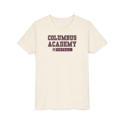 Youth Columbus Academy Football Graphic Short Sleeve Bella + Canvas Soft Tee