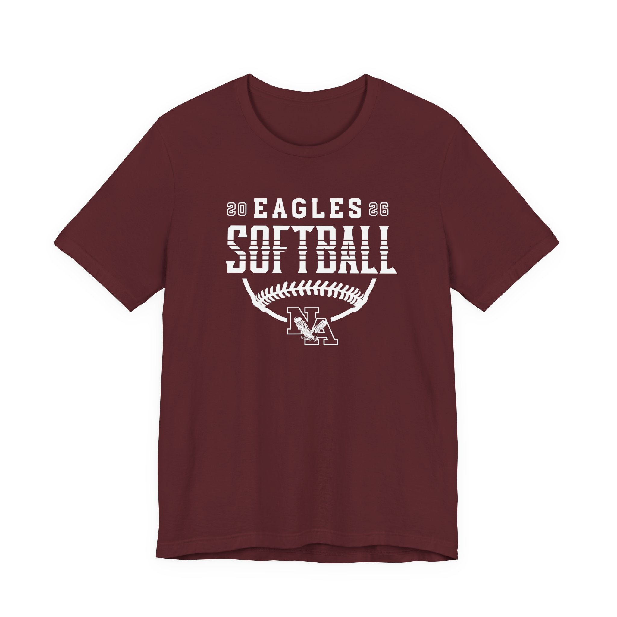 Adult Unisex New Albany Eagles Softball Strong Striped Graphic Short Sleeve Soft Tee