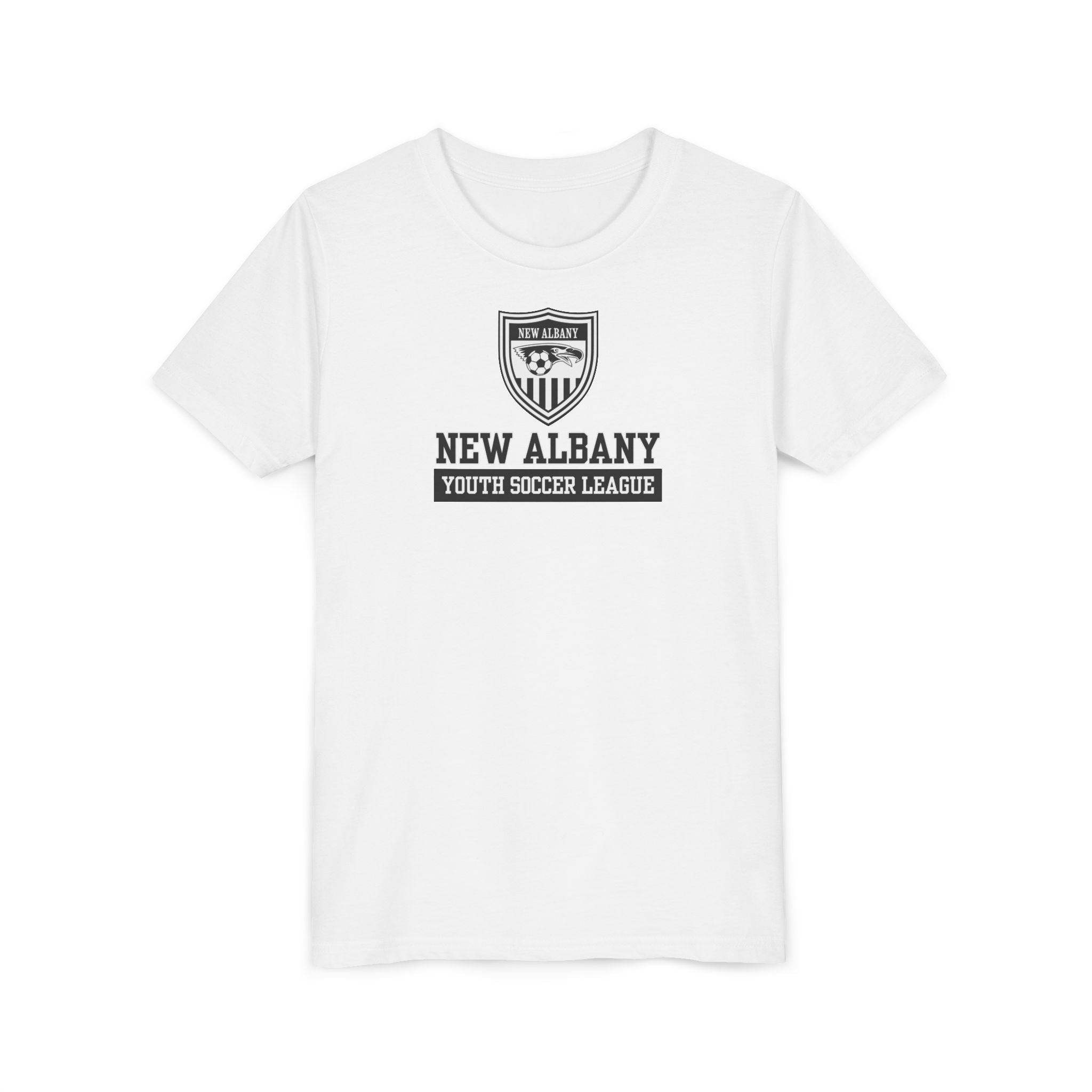 Youth New Albany Youth Soccer League Game Day Graphic Short Sleeve Bella + Canvas Soft Tee