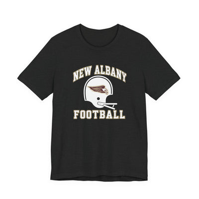 Adult Unisex New Albany Football Heritage Helmet Short Sleeve Soft Tee